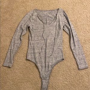 NEVER WORN: grey body suit